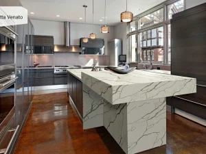 Столешница из кварца Q740 Calacatta Venato Granit.in.ua
