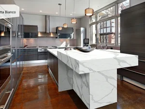 Столешница из кварца Q744 Calacatta Bianco Granit.in.ua