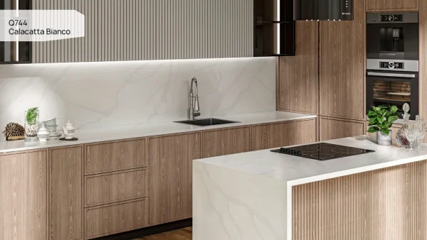 Столешница из кварца Q744_Calacatta_Bianco_Granit.in.ua