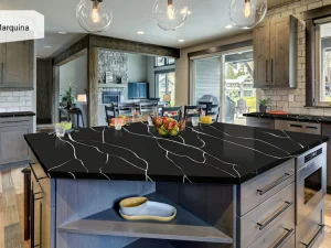 Столешница из кварца Q765 Nero Marquina Granit.in.ua