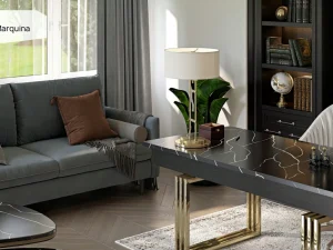 Столешница из кварца Q765 Nero Marquina Granit.in.ua